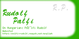 rudolf palfi business card